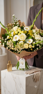 Monochrome Hand-Tied Bouquet