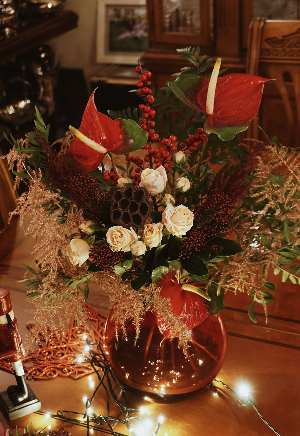 Christmas Elegance in a Vase