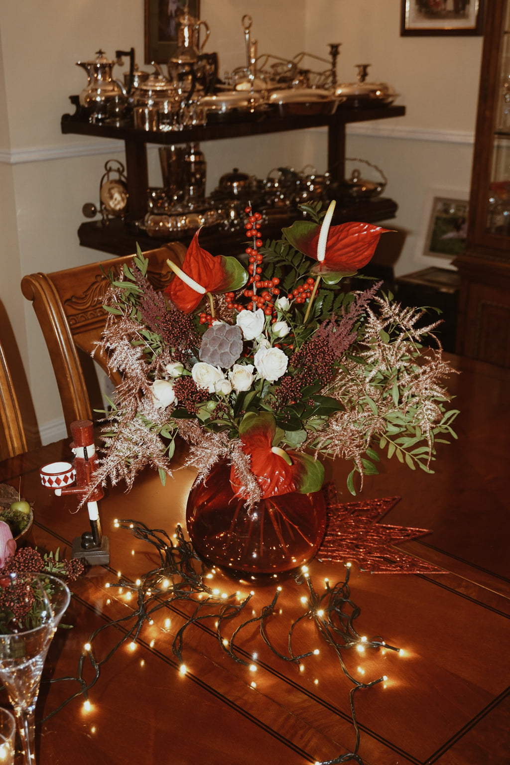 Christmas Elegance in a Vase