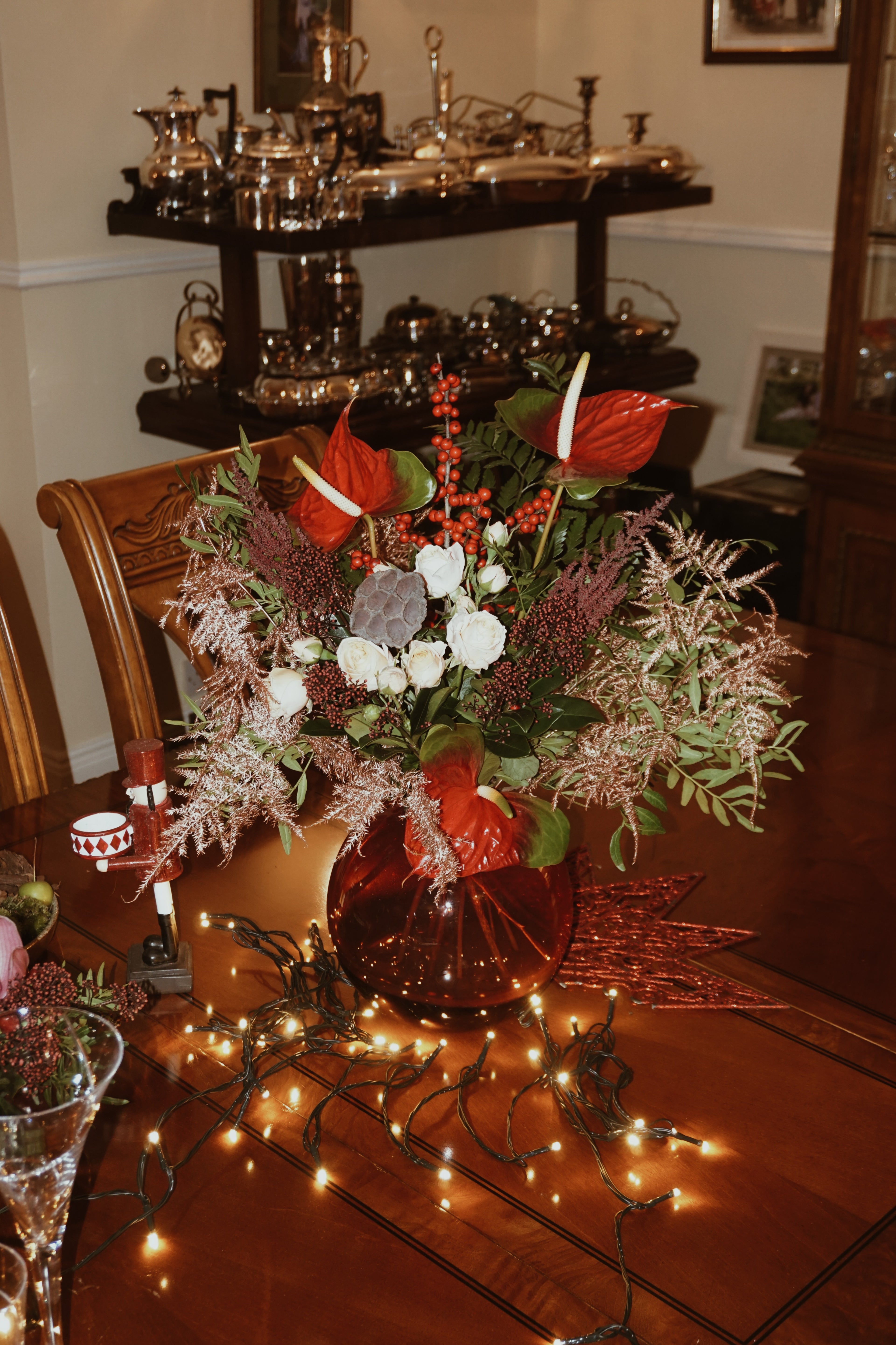 Christmas Elegance in a Vase