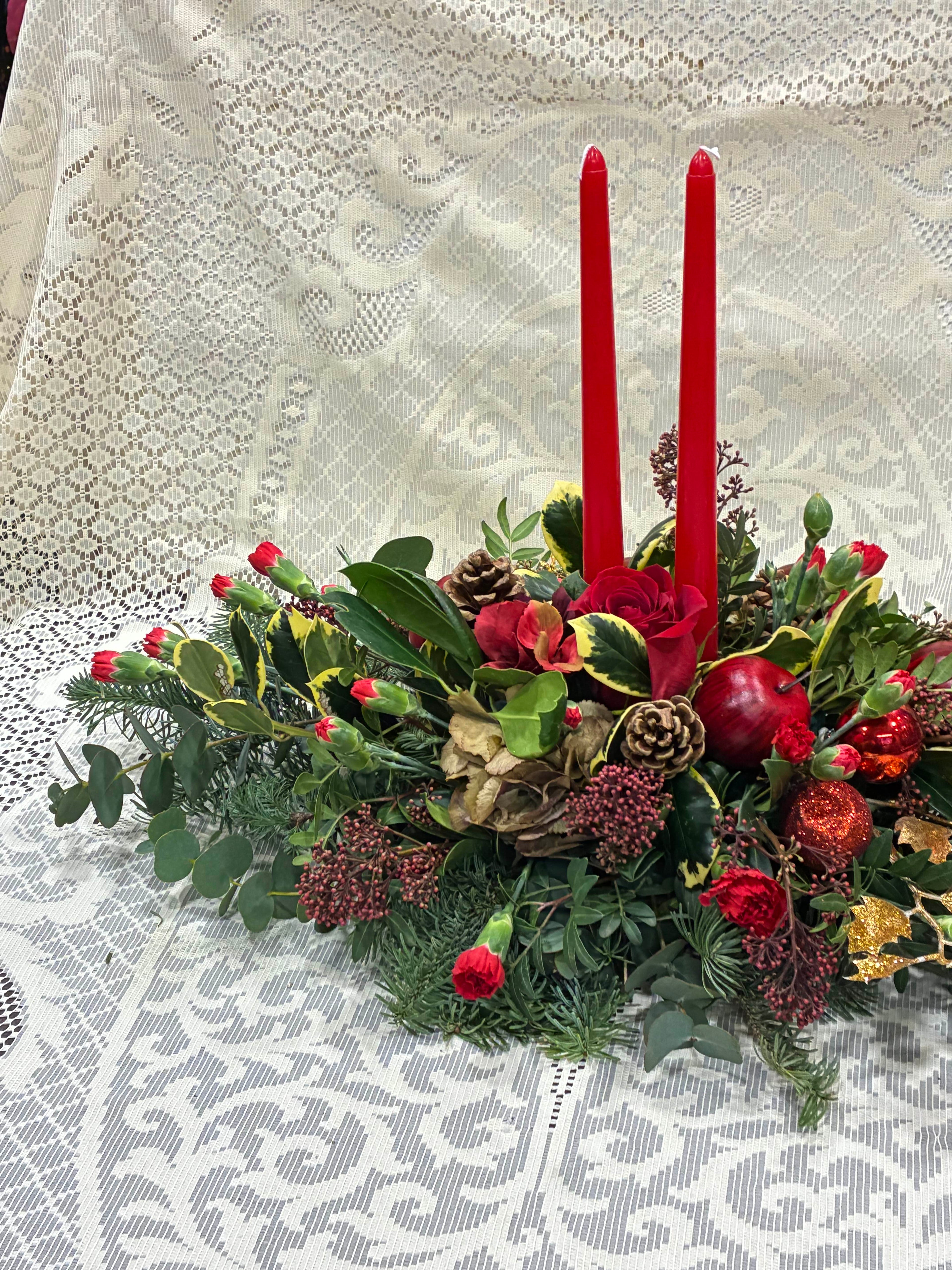 Christmas Candle Arrangement