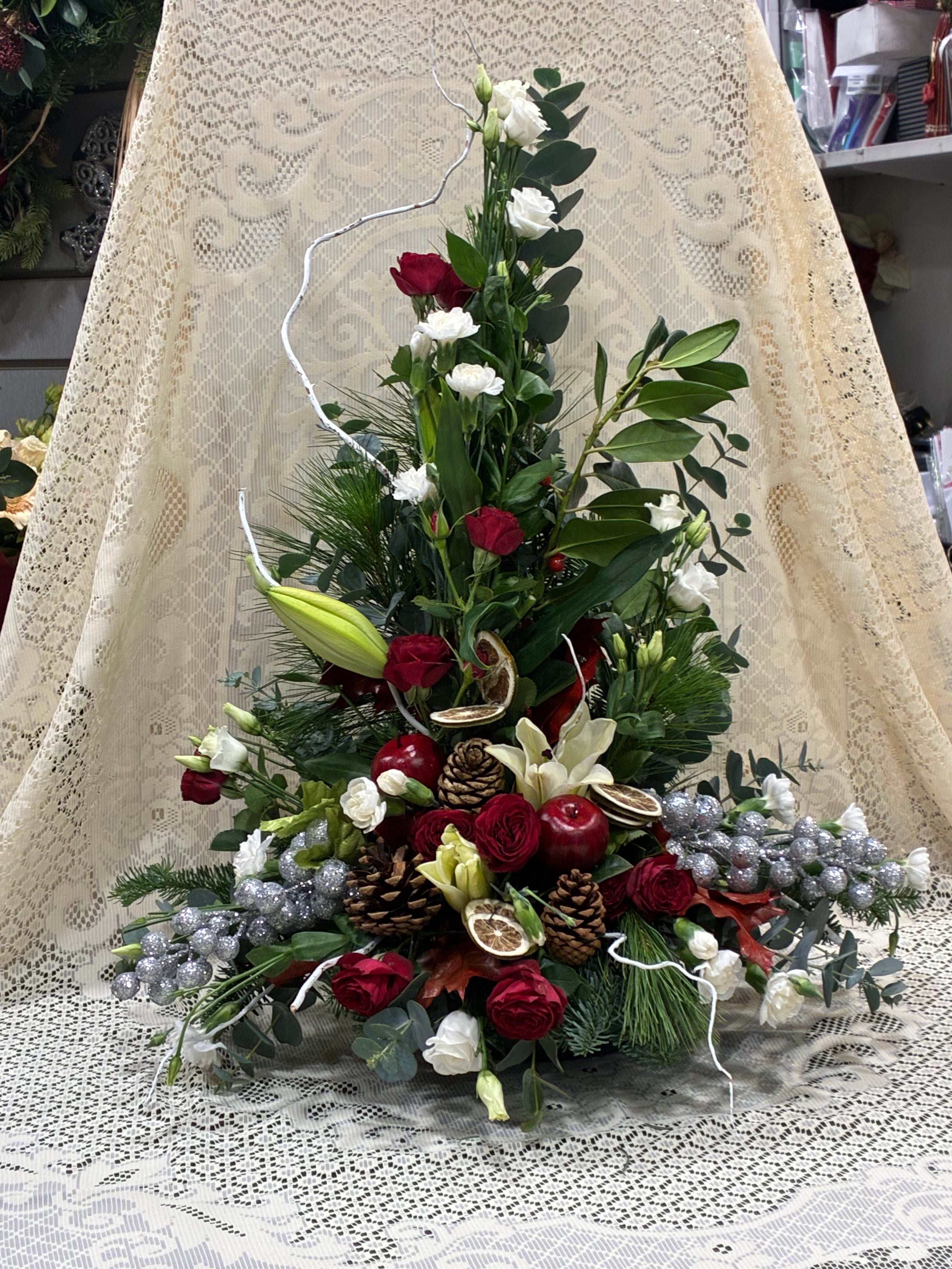 Front Facing Christmas Arrangement