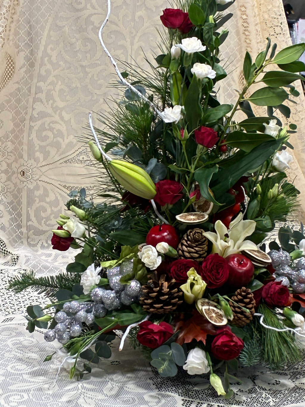 Front Facing Christmas Arrangement
