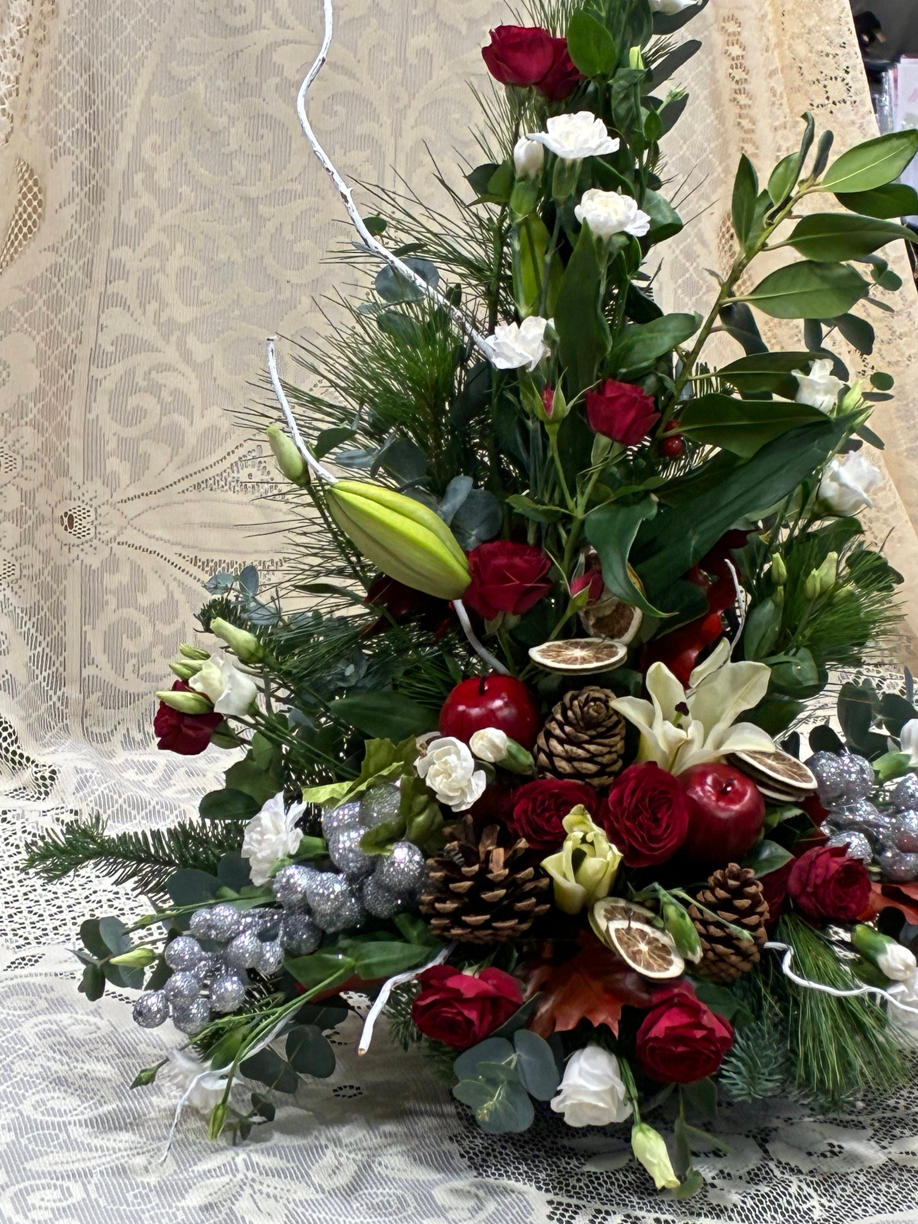 Front Facing Christmas Arrangement