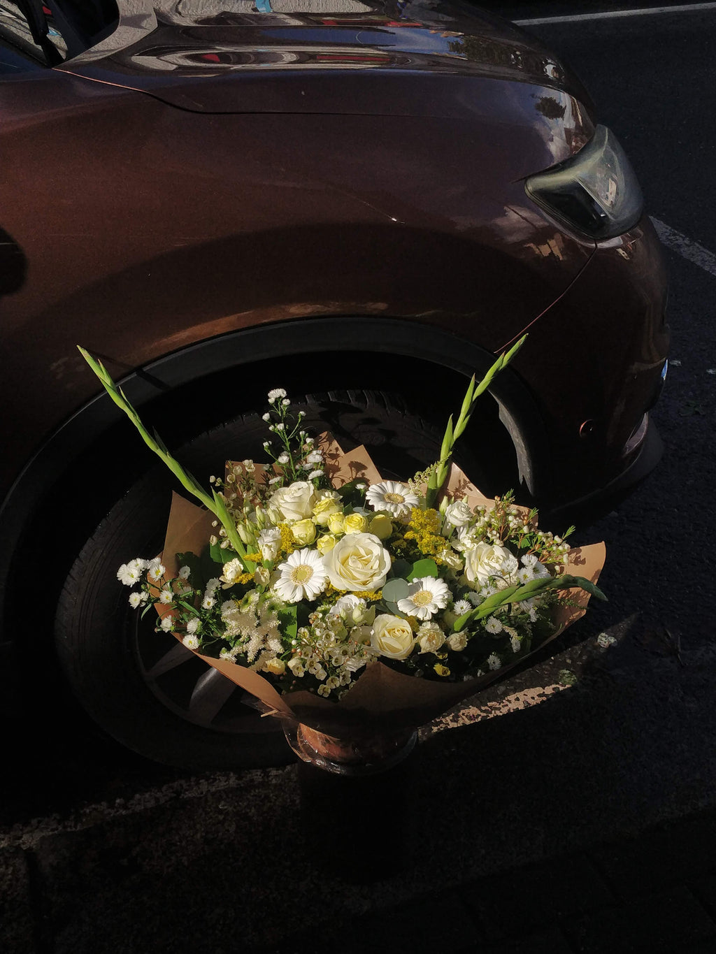 Monochrome Hand-Tied Bouquet