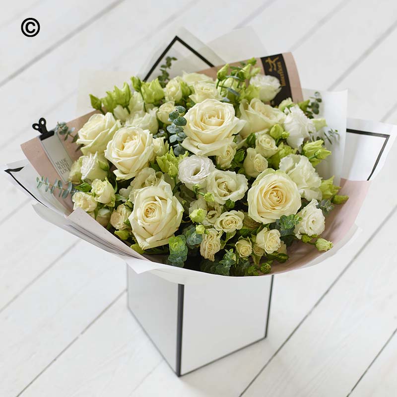 Monochrome Hand-Tied Bouquet